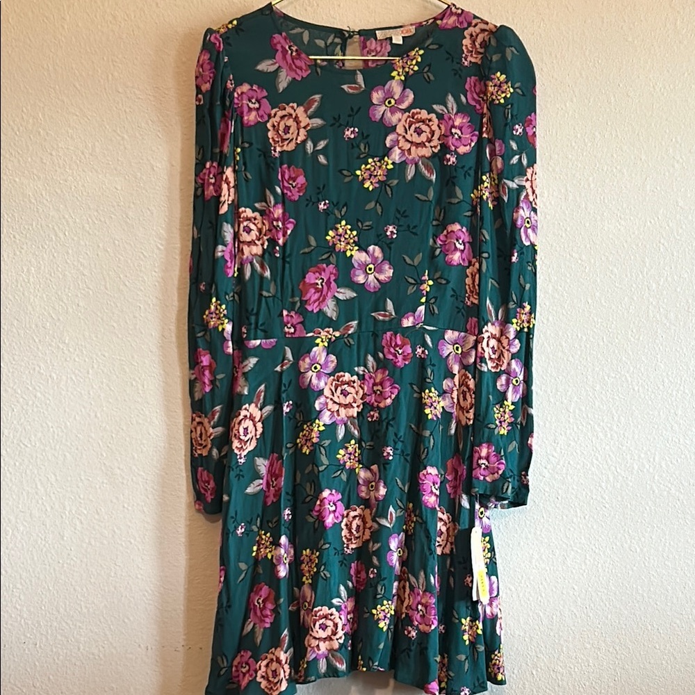 Gianni Bini Floral Dress with Pink and Yellow Accents - Picture 1 of 6